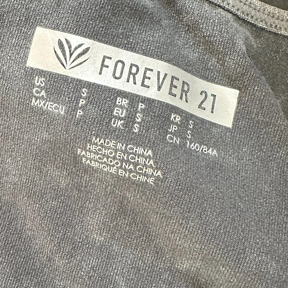 FOREVER 21 Ruched Side Ribbed Crop Top Bralette - Small - Picture 6 of 6